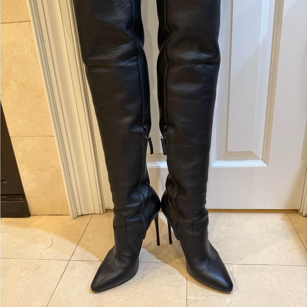 Giuseppe Zanotti Black Over-the-Knee Boots - Picture 5 of 9